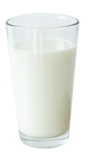 Calcium in 1 glass of milk<sup>5</sup> <br/><span>(1 glass ~ 200ml milk)<sup>6</sup> </span>